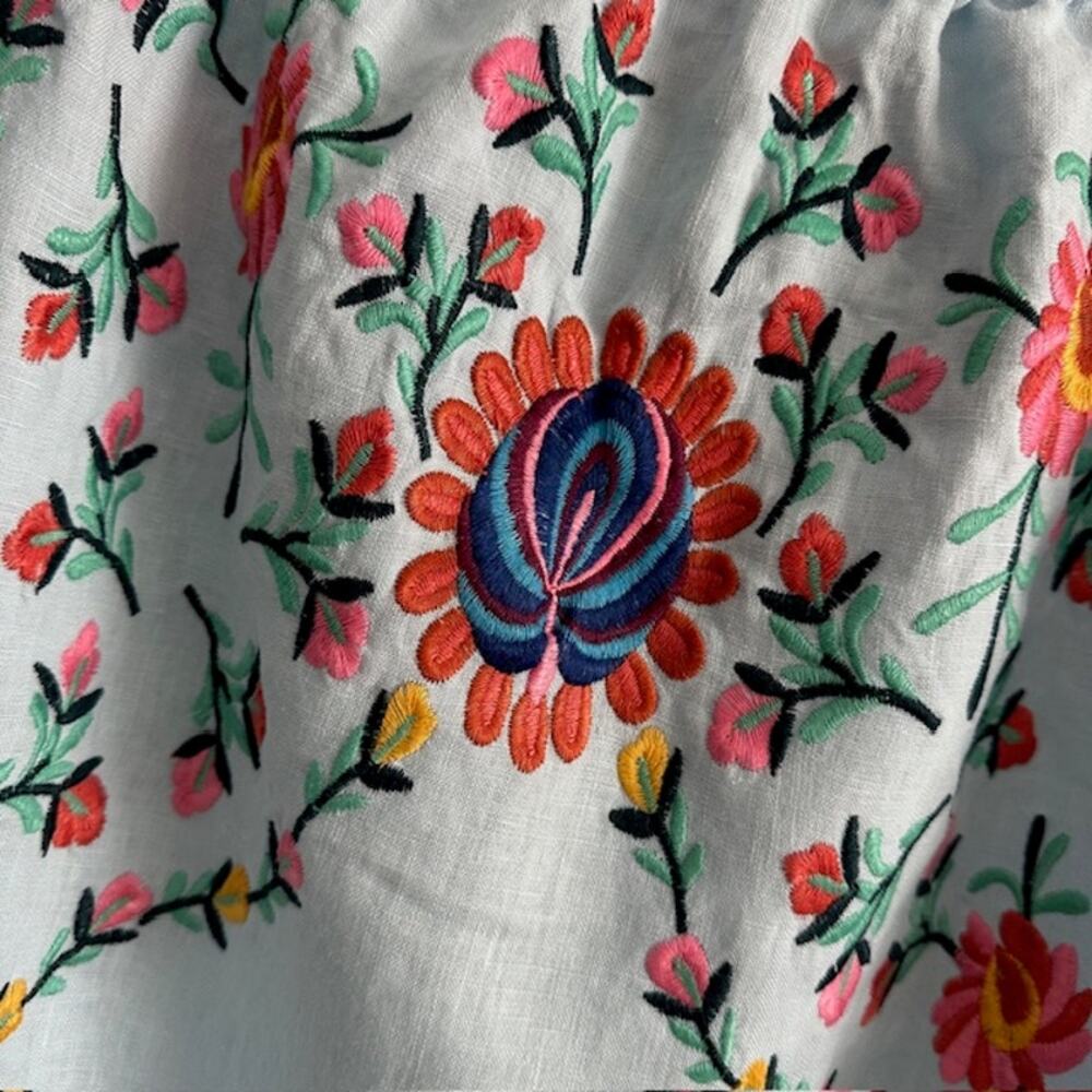 100% Linen Philosophy Republic Clothing Embroidered Dress Size: Small - Picture 3 of 11